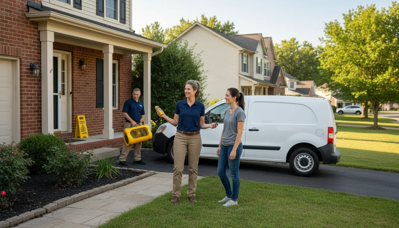 Residential water damage restoration in New Wilmington, PA